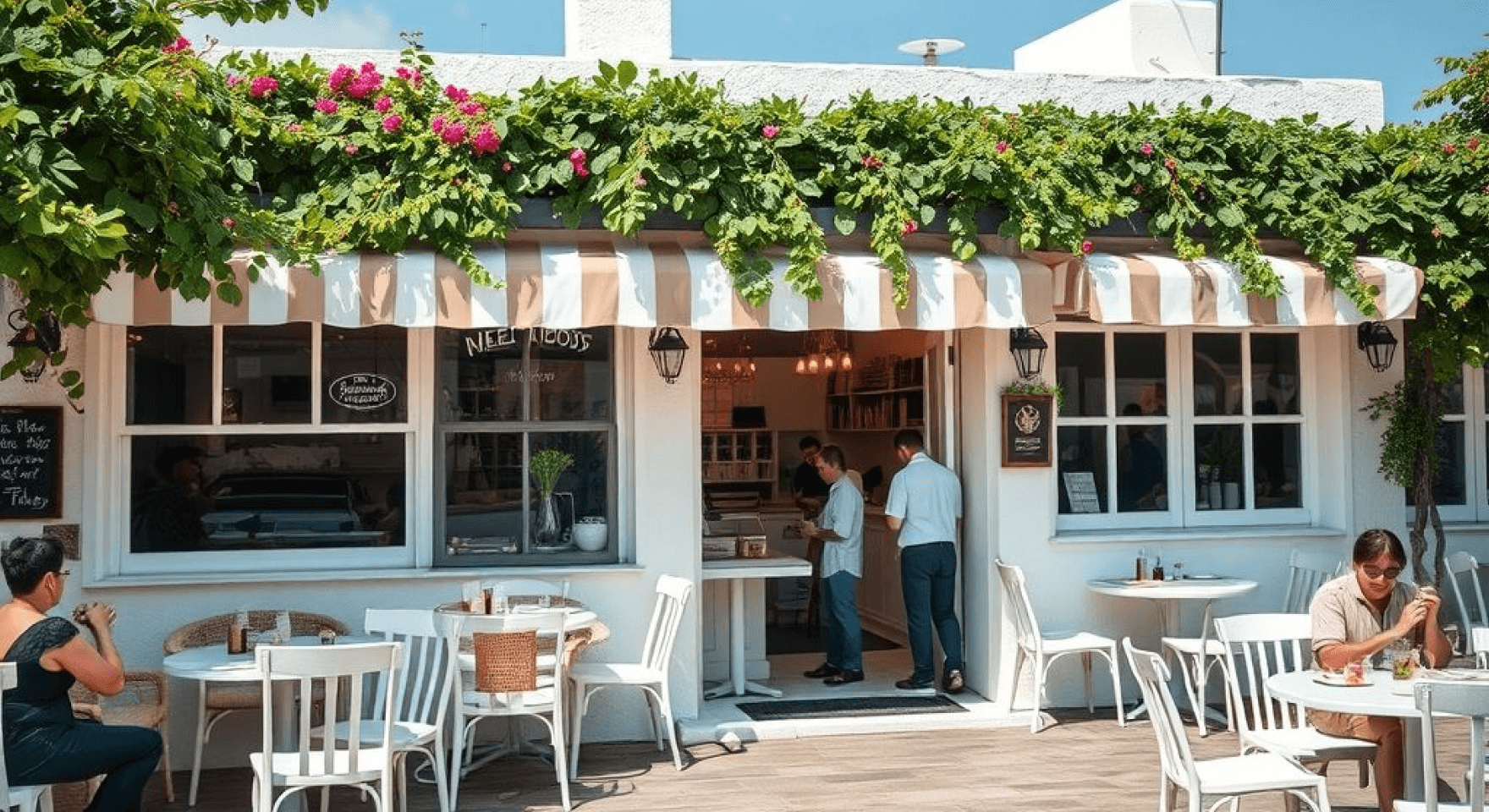 Atraktivní restaurace s terasou jako symbol úspěšného podniku, jehož základem je efektivní automatizované řízení restaurace