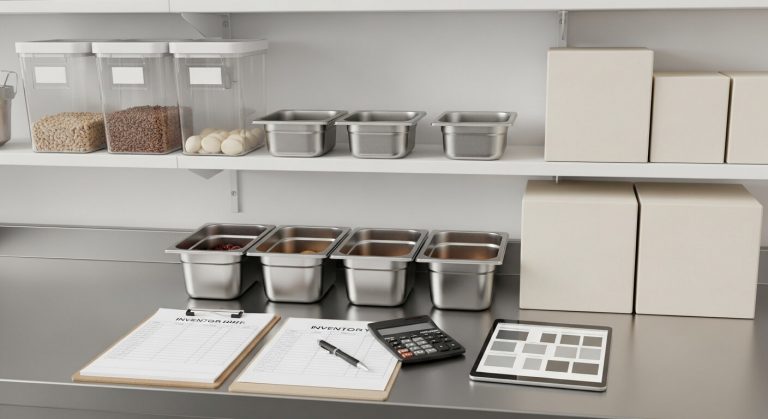 Skladový systém v kavárně pro kontrolu zásob